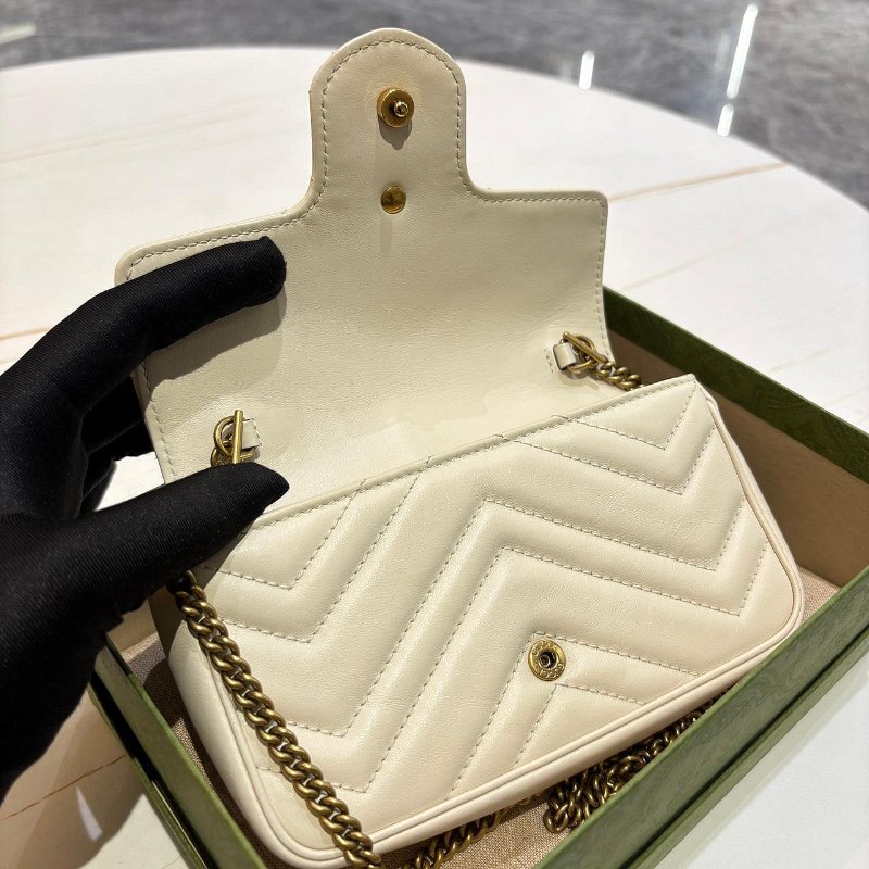 *SHIHNA名牌精品* GUCCI GG Marmont Supermini  白-1