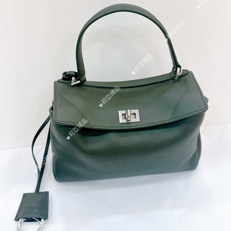莉亞精品♡ BALENCIAGA Rodeo 灰綠色 二手美包-2