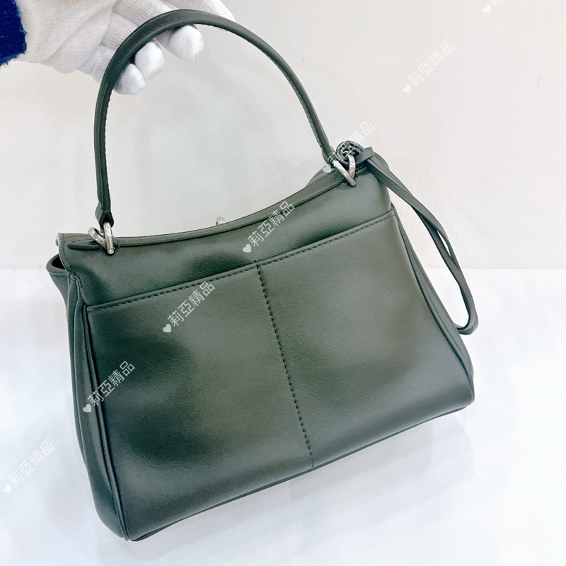 莉亞精品♡ BALENCIAGA Rodeo 灰綠色 二手美包-3