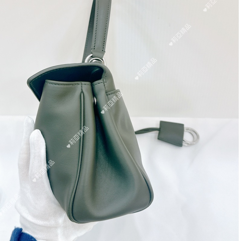 莉亞精品♡ BALENCIAGA Rodeo 灰綠色 二手美包-4