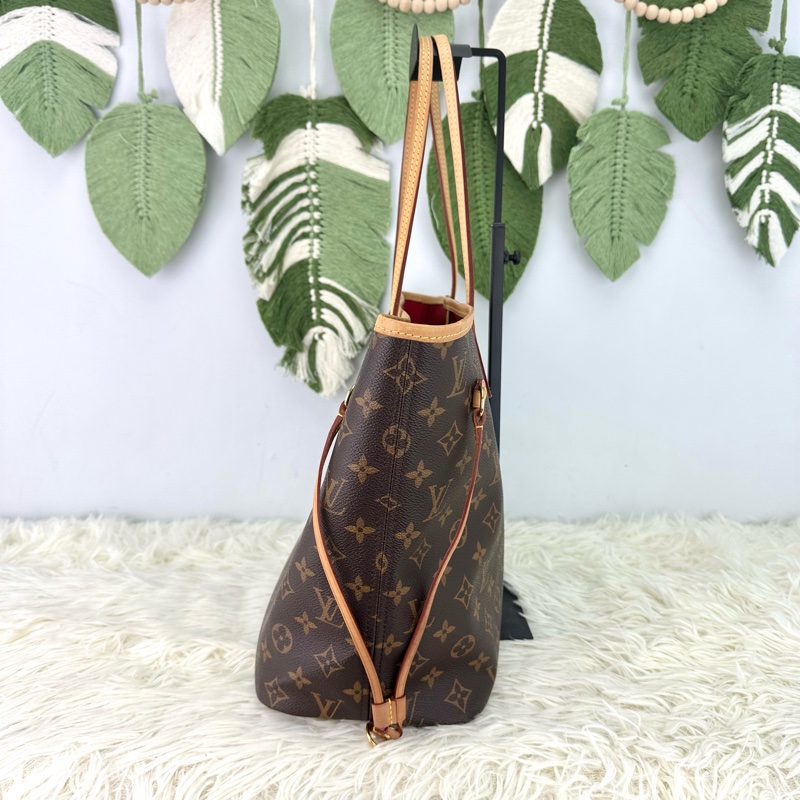 LV 經典老花NeverFull MM Size 手提單肩包-2
