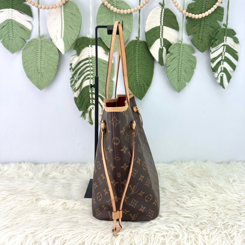 LV 經典老花NeverFull MM Size 手提單肩包-3