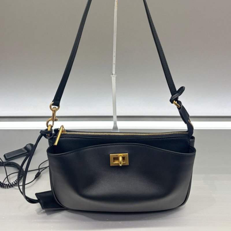 🎉新品好折扣✨Balenciaga 814111 Rodeo Sling 小牛皮迷你包 黑色-5