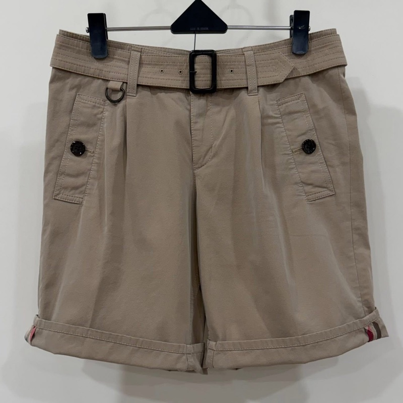 Burberry 倫敦 皮革腰帶扣環休閒褲-0