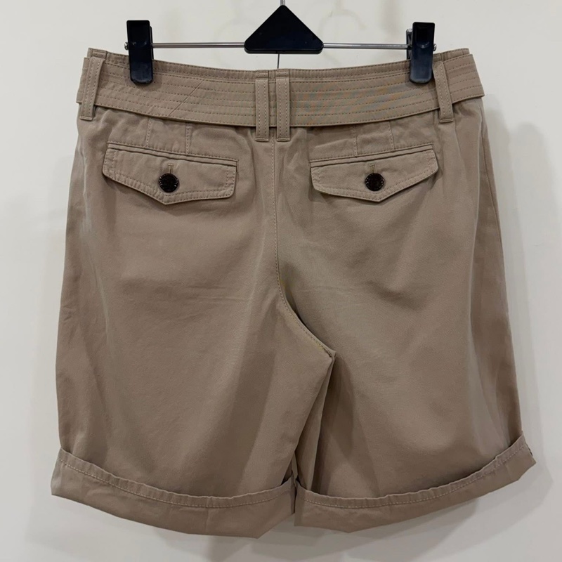 Burberry 倫敦 皮革腰帶扣環休閒褲-1