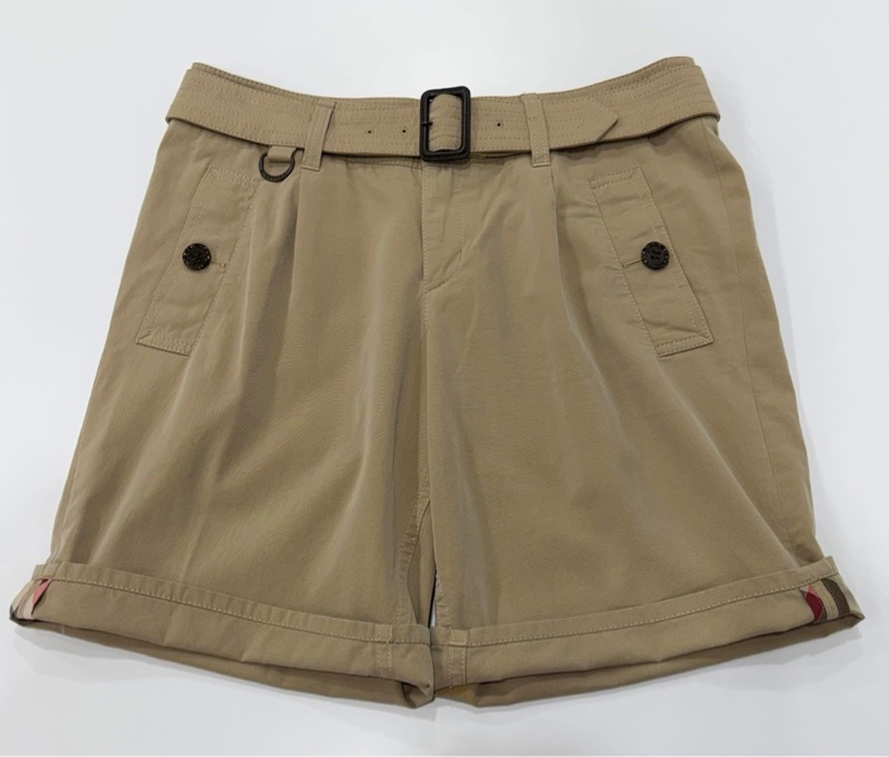 Burberry 倫敦 皮革腰帶扣環休閒褲-4