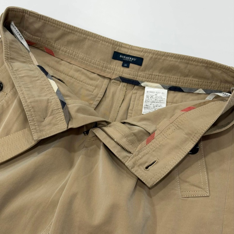 Burberry 倫敦 皮革腰帶扣環休閒褲-6