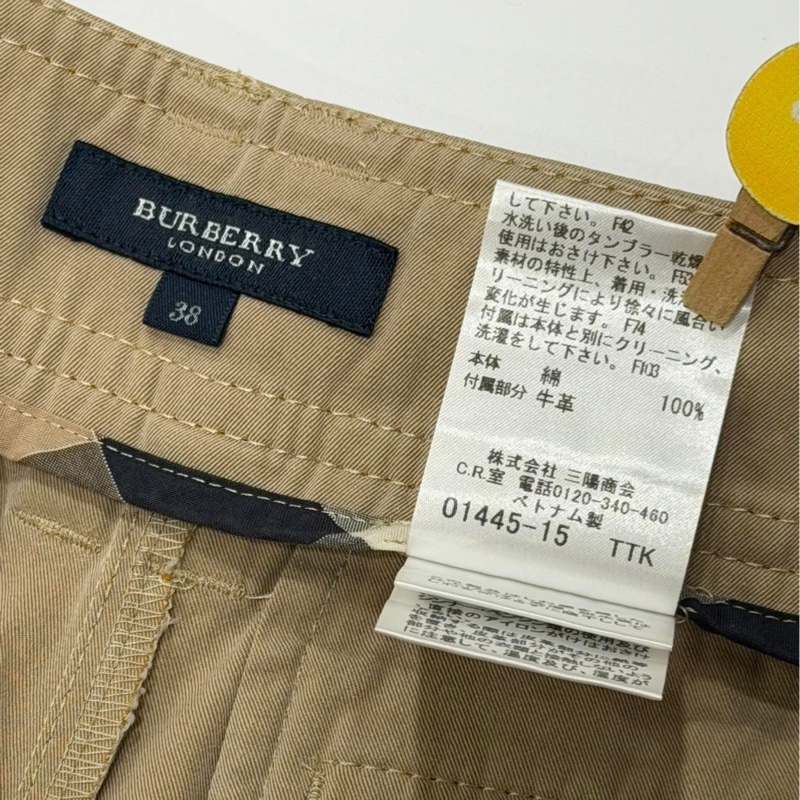 Burberry 倫敦 皮革腰帶扣環休閒褲-8