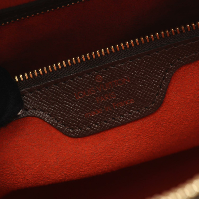 路易威登 Triana 手提包 N51155 Damier 帆布皮革 棕色 Ebene 二手女式-3