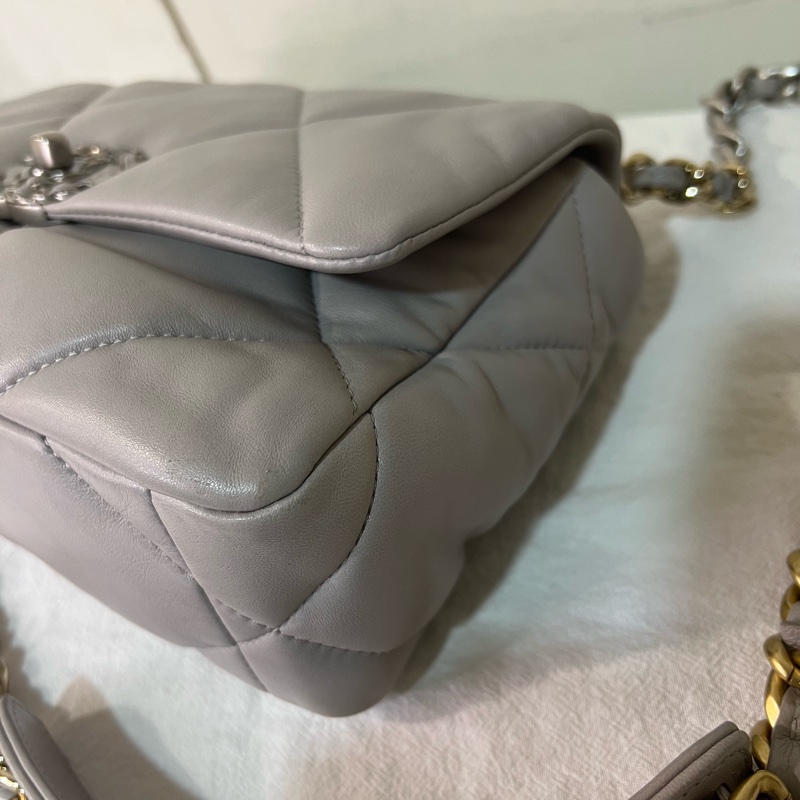 ෆ Chanel 19bag 高級奶奶灰🩶-9