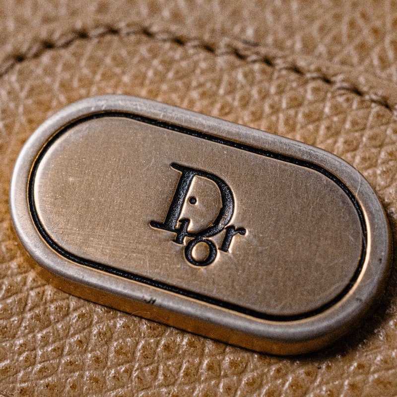 🧠小浮気見世物小屋🧠法國製🇫🇷Christian Dior 兩用鍊條晚宴包|焦糖駝荔枝紋真皮 × CD 提花內裡-0