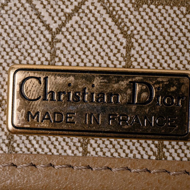 🧠小浮気見世物小屋🧠法國製🇫🇷Christian Dior 兩用鍊條晚宴包|焦糖駝荔枝紋真皮 × CD 提花內裡-1