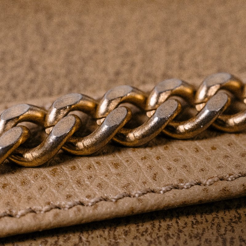 🧠小浮気見世物小屋🧠法國製🇫🇷Christian Dior 兩用鍊條晚宴包|焦糖駝荔枝紋真皮 × CD 提花內裡-11