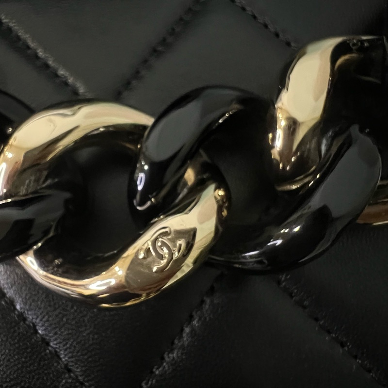 ෆ Chanel 22C 粗鍊Cf鏈條包🖤🈶購證-8