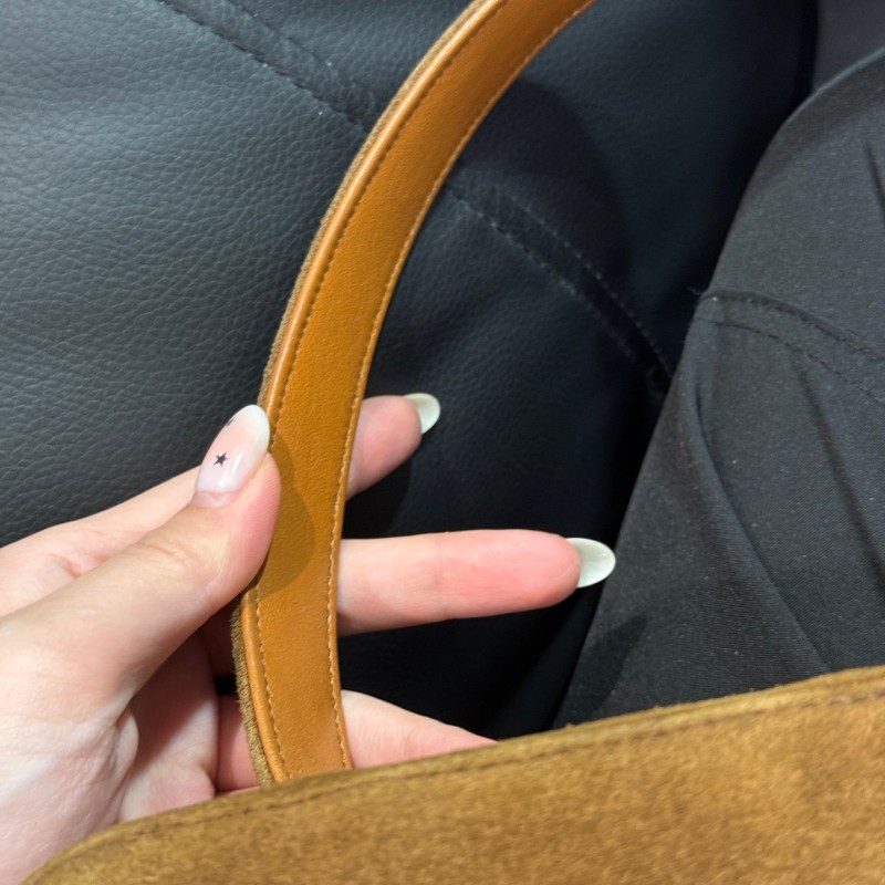 Chanel中古泰迪棕色麂皮盒子包手提包 vintage泰迪mini plume-15