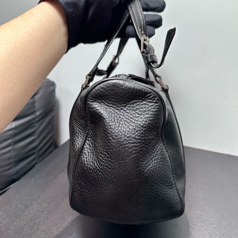 Dior 黑色punk全皮波士頓手提包-3