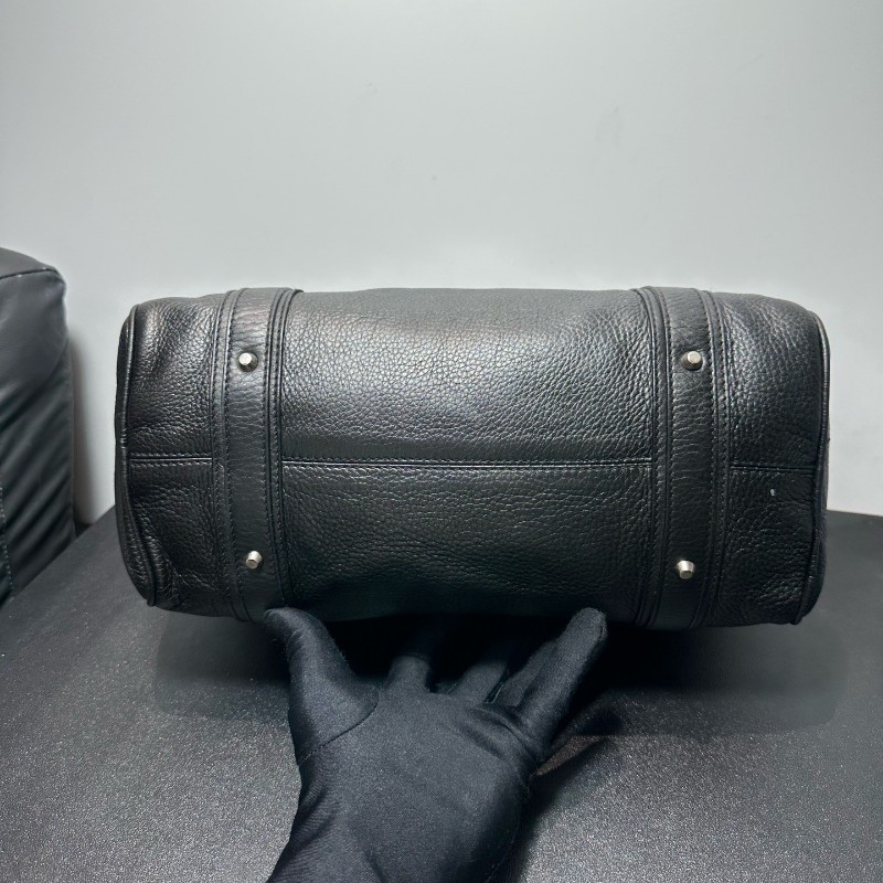 Dior 黑色punk全皮波士頓手提包-4