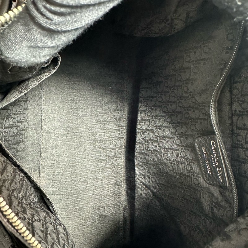 Dior 黑色punk全皮波士頓手提包-6