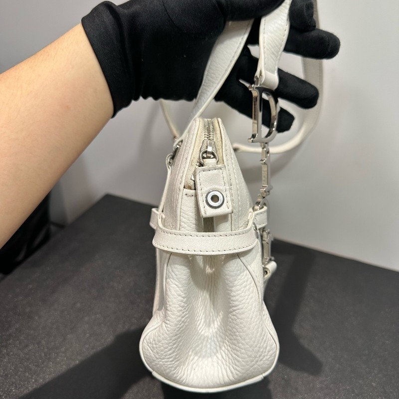 Dior 白色法棍punk 肩背包手提包-3