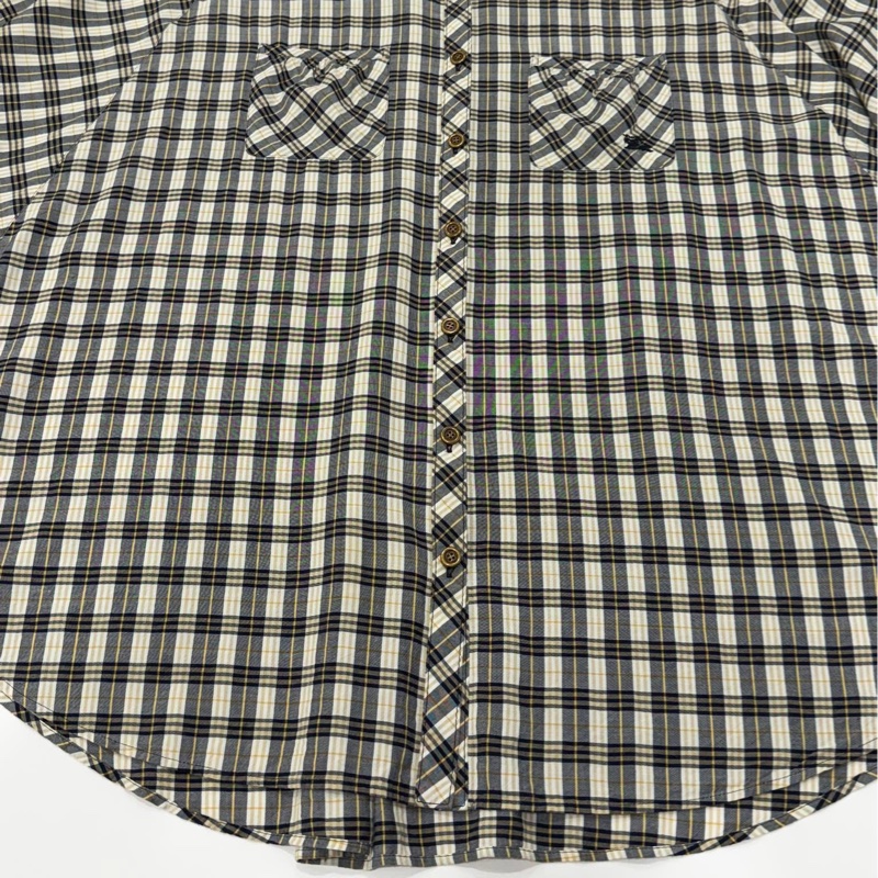 Burberry 藍標 二穿寬版格紋戰馬長版襯衫-7