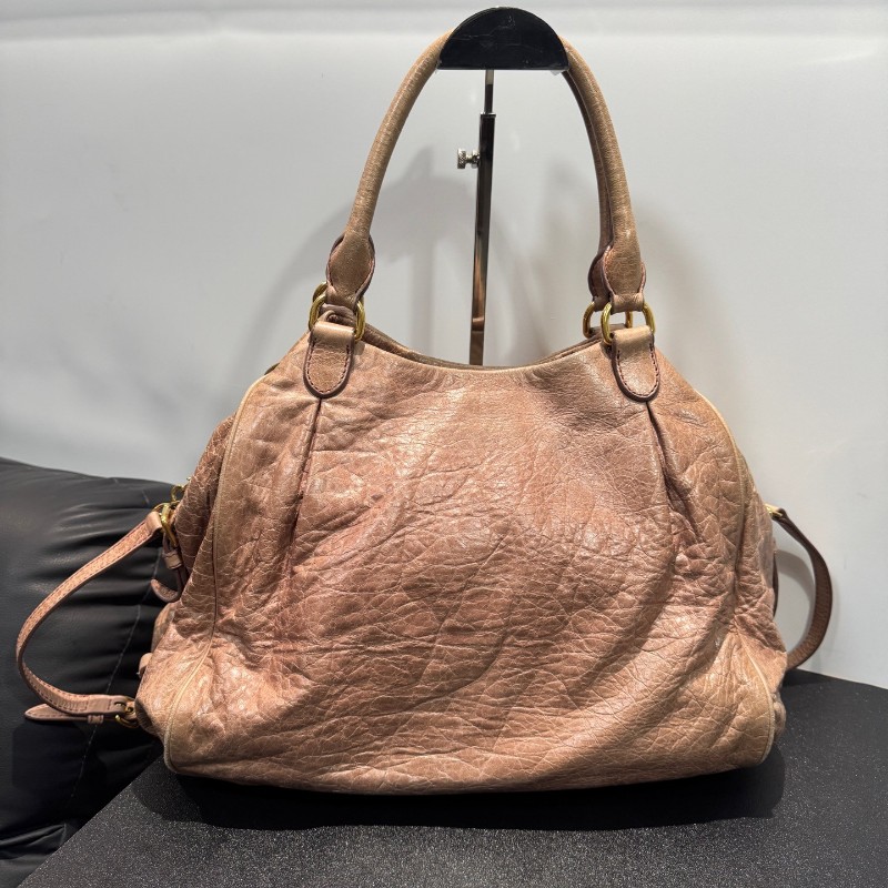 MiuMiu 裸粉色元寶包 手提包肩背包-1