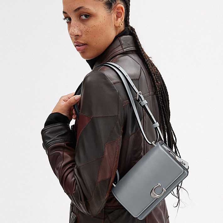 COACH 專櫃款 Bandit mini crossbody bag 灰藍色-0