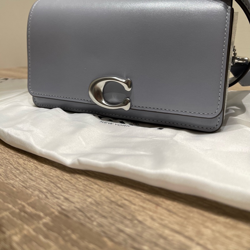 COACH 專櫃款 Bandit mini crossbody bag 灰藍色-5