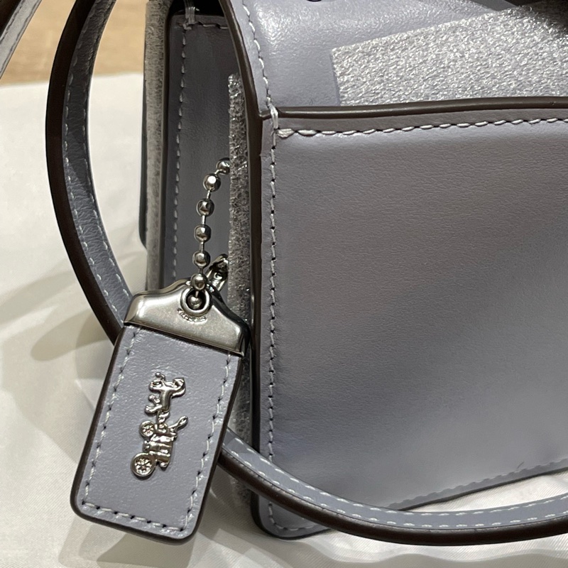 COACH 專櫃款 Bandit mini crossbody bag 灰藍色-7