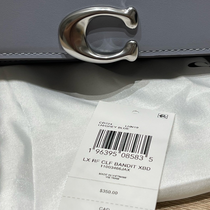 COACH 專櫃款 Bandit mini crossbody bag 灰藍色-12