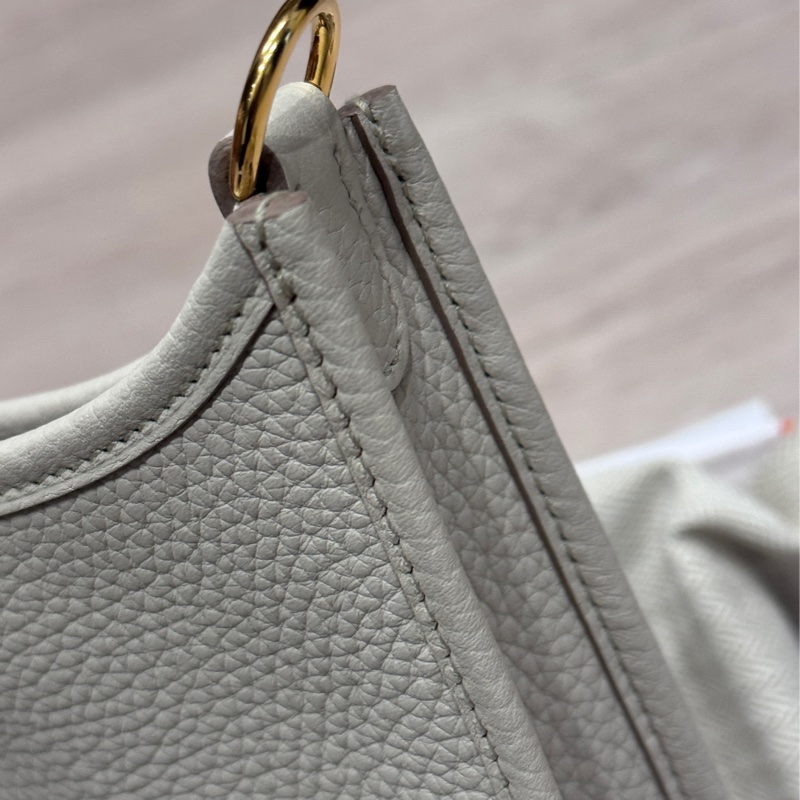 Hermes 愛馬仕 全新冰川白 Mini Evelyne-3