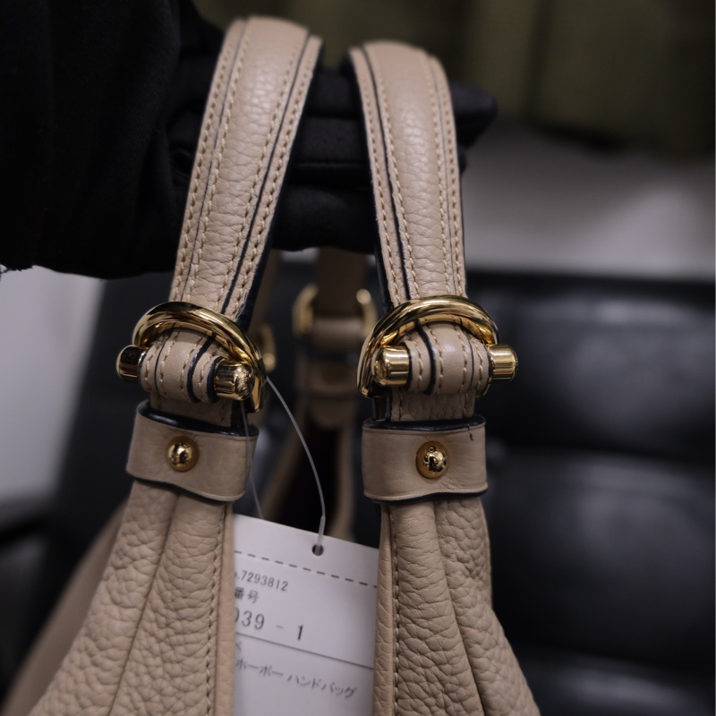 Loewe Leather Shoulder Bag 羅意威中古鎖頭Hobo菜籃子包-7