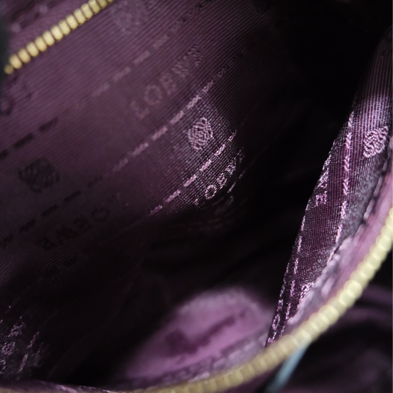 Loewe Leather Shoulder Bag 羅意威中古鎖頭Hobo菜籃子包-21