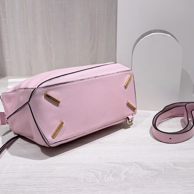 Loewe粉色中號puzzle手提包肩背包-2