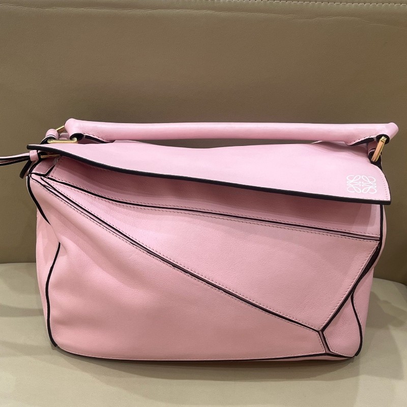 Loewe粉色中號puzzle手提包肩背包-4