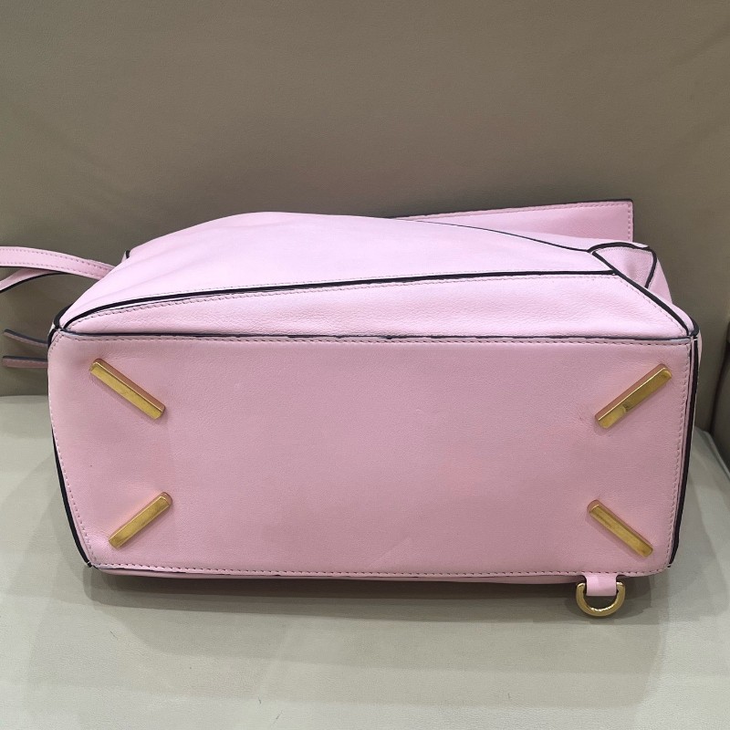 Loewe粉色中號puzzle手提包肩背包-9