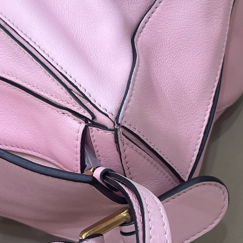 Loewe粉色中號puzzle手提包肩背包-13