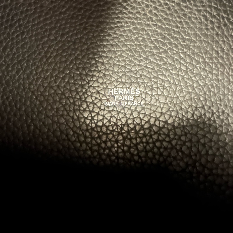 HERMES愛馬仕 黑銀菜籃子22手提包 👜A刻-22