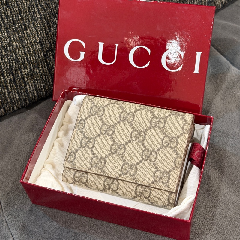 #近新閒置 #全配🉑送禮 Gucci新款老花三折短夾 #全網最低💰-1