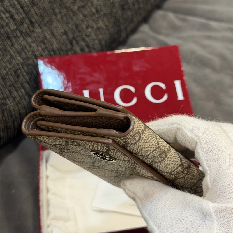#近新閒置 #全配🉑送禮 Gucci新款老花三折短夾 #全網最低💰-7