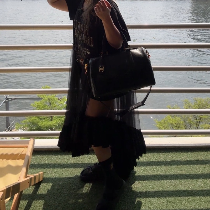 Chanel vintage 老香旅行波士頓包-4