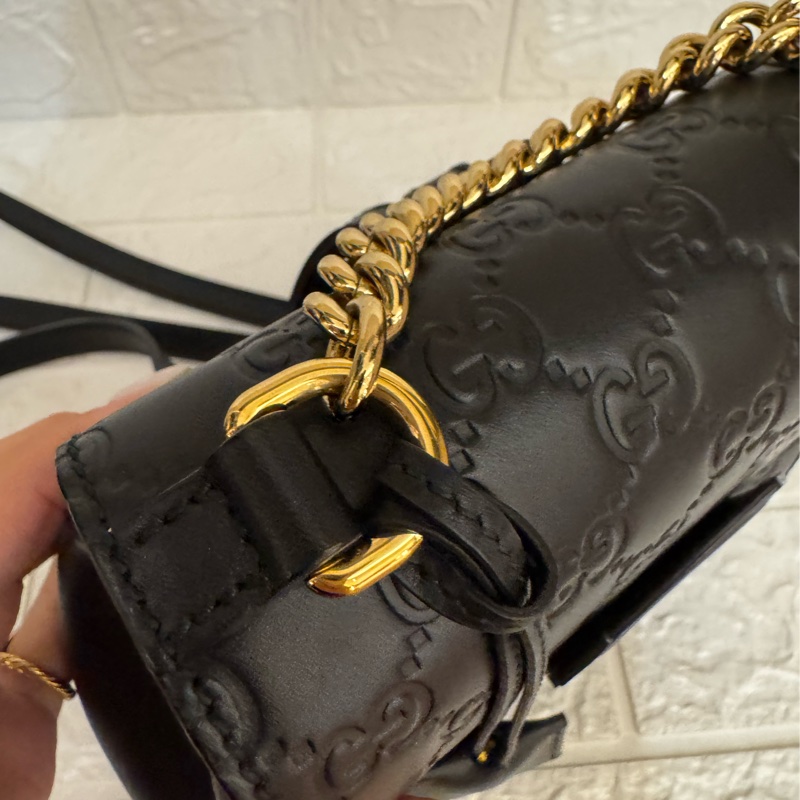 Gucci黑壓紋mini後背包-17