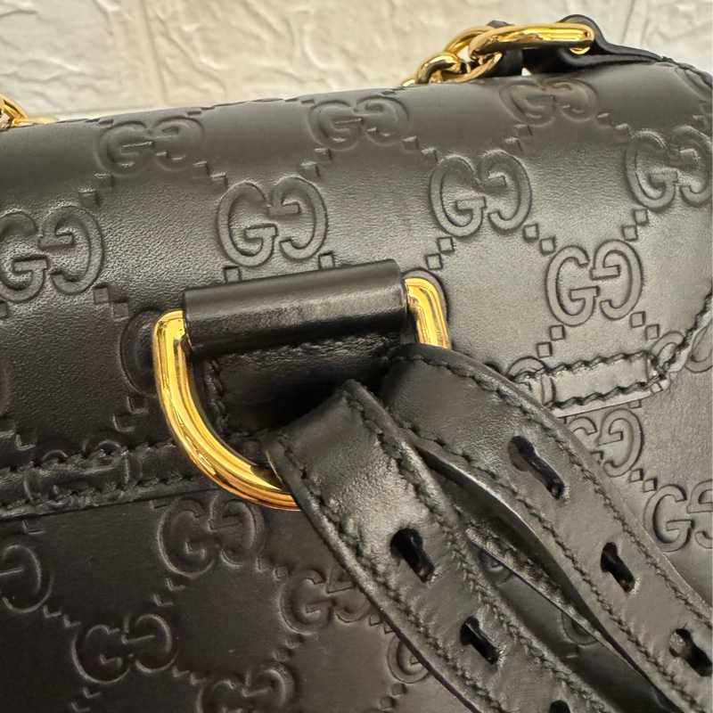 Gucci黑壓紋mini後背包-47