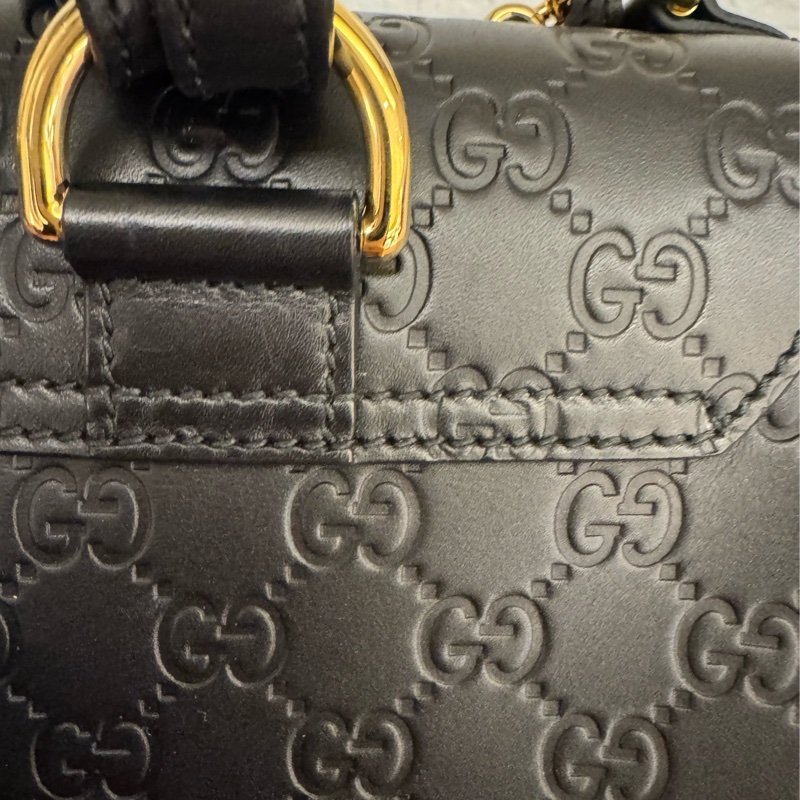 Gucci黑壓紋mini後背包-51