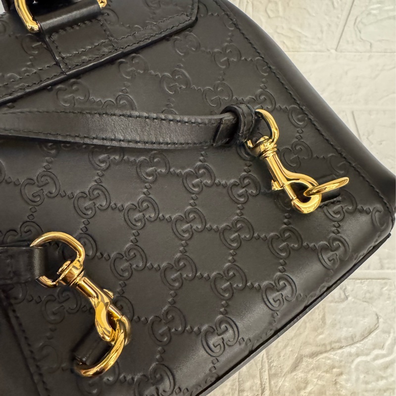 Gucci黑壓紋mini後背包-54