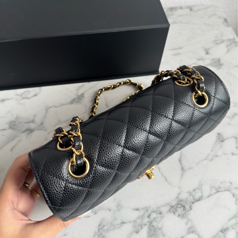 Chanel黑荔枝金雙C coco23大全配-2