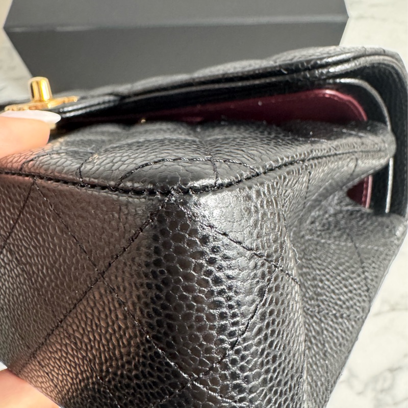 Chanel黑荔枝金雙C coco23大全配-10