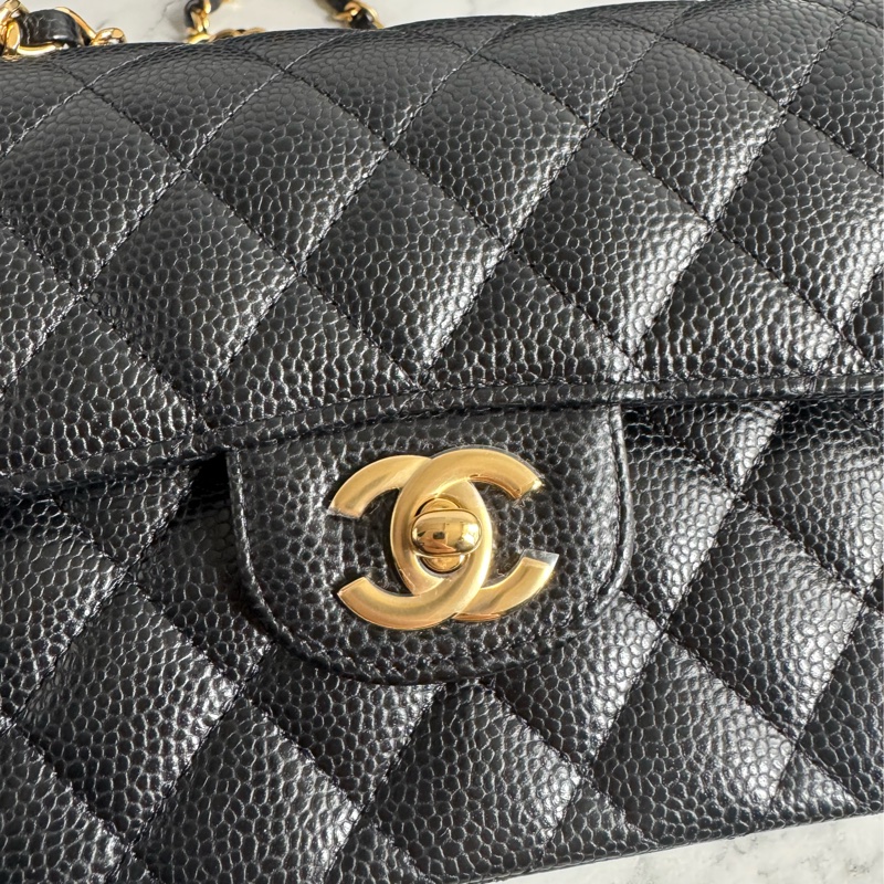 Chanel黑荔枝金雙C coco23大全配-13