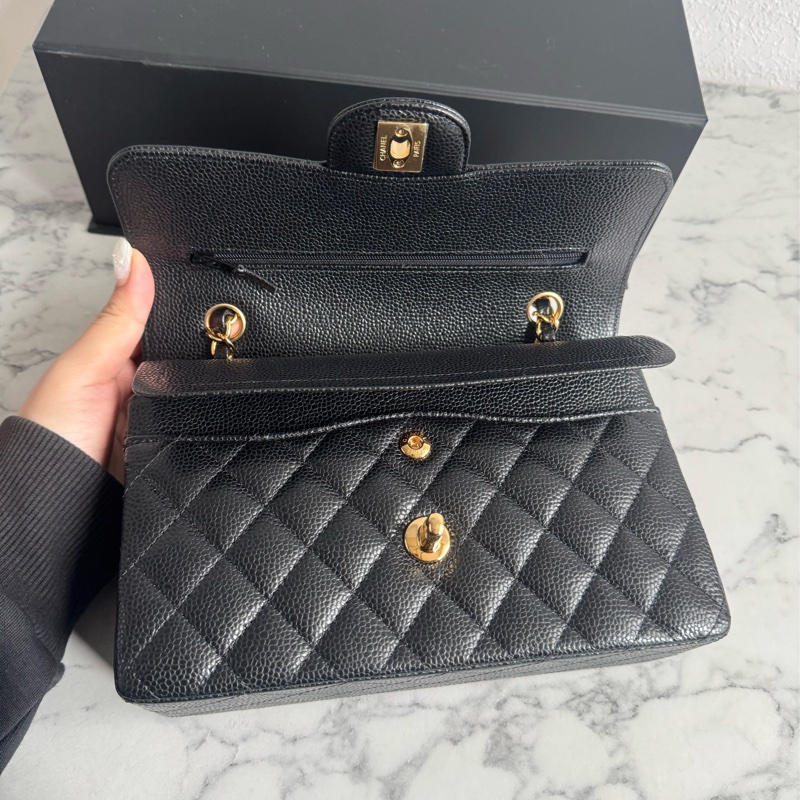 Chanel黑荔枝金雙C coco23大全配-14