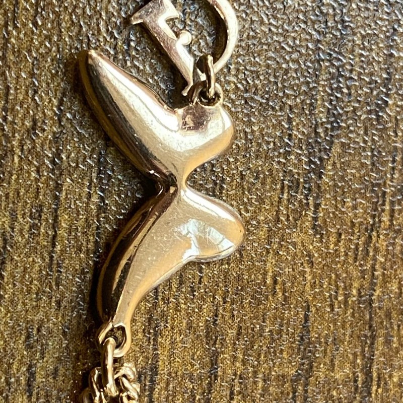 Dior迪奧 金色金屬蝴蝶項鍊 鏈長42cm-9