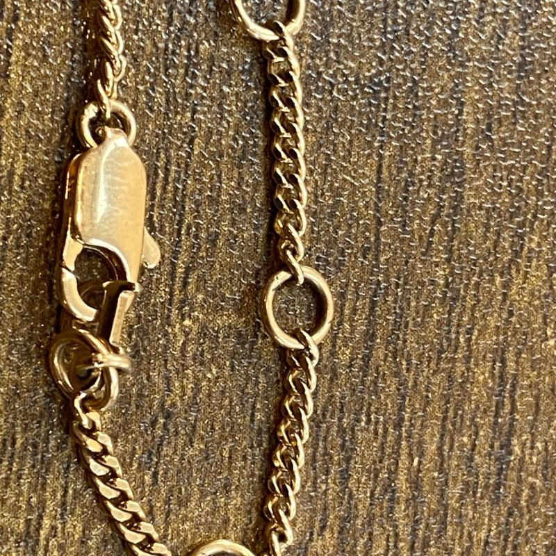 Dior迪奧 金色金屬蝴蝶項鍊 鏈長42cm-10